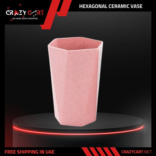 Hexagonal Ceramic Vase