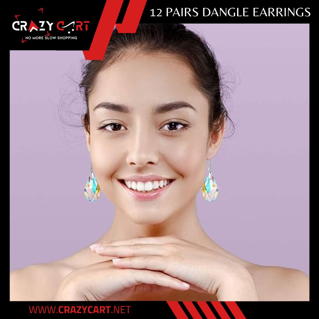 12 Pairs Dangle Earrings
