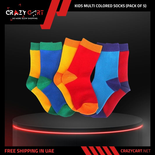 Multi Colored Socks for Kids (5 sets per pack)