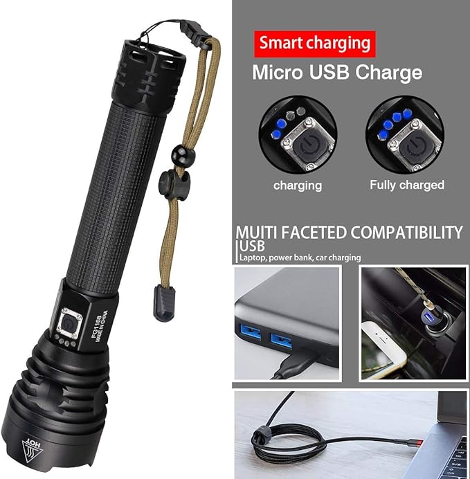 LED Rechargeable Laser Flashlight