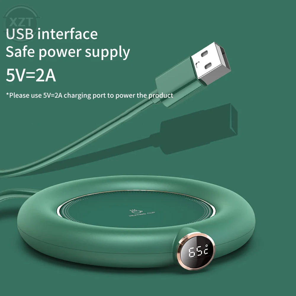 USB Heating Warm Cup Pad - Digital Display
