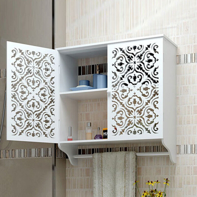 Bathroom Wall Mounted Cabinet With Towel Rod